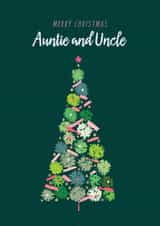 Traditional - Pretty - Contemporary - Festive - Christmas Tree - Auntie and Uncle - Christmas Card created by Rebecca Prinn