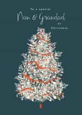 Traditional - Christmas Tree - To a Special Nan and Grandad at Christmas - Nan - Grandad - Pretty - Christmas Card created by Rebecca Prinn