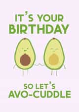 avocado pun Birthday Card 19415 created by Parker Art & Design