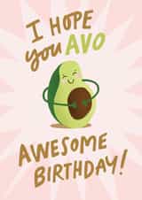 avocado cute Birthday Card 20691 created by Nicky Laatz