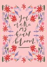 you make my heart bloom heart bloom Anniversary Card 20704 created by Beth Wake