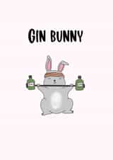 Gin Bunny card created by Bella Doodles