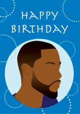 black man happy birthday Card 43699 created by Leanne Creative