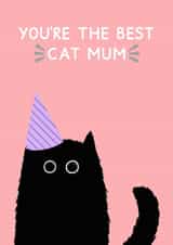 You're The Best Cat Mum, Black Cat Card created by Jeff and the Squirrel