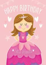 Cute Birthday Card - Little Princess - For Her created by Trudles Doodles Handmade