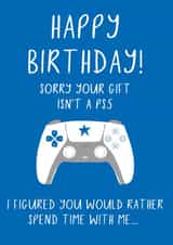 Funny - Gamer - Gaming - No PS5 - PS5 - Playstation - Playstaion 5  - Console - Controller - Sorry Your Gift Isnt A PS5 - Quality Time - Unlucky - Birthday Card created by Jessica Hogarth