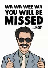 wa wa wee wa borat Leaving Card 13295 created by Studio Doodles