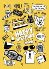 Brooklyn 99 Tv shows Birthday Card 20221 created by Good Goose Designs