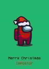 among us imposter Christmas Card 12427 created by Matt Lewis