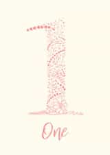 Classic 1st Birthday Card - Flowers - For Her created by Daniella Illustrates 