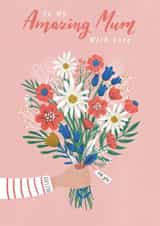 For Mum -Mother’s Day - Birthday - flowers card - Pretty created by Dalia Clark Design