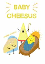 Brie Cheese Christmas Card 40947 created by Holly Bernard