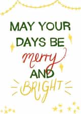 Merry Bright Christmas Card 40949 created by Holly Bernard