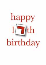 17th learner Birthday Card 20135 created by C+C Cards