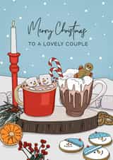 Hot chocolate Christmas table card 1000 created by Evie Garnett Designs