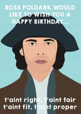 ross poldark Birthday Card 14497 created by Pixie Studio