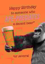 APE-PRECIATES a decent beer created by Pink wink