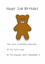 2nd 2 Birthday Card 20136 created by C+C Cards