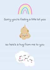 Sending Hugs, Sympathy, Thinking Of You, Friendship created by Quack Animal Art