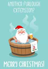 Santa on furlough Christmas card created by Matt Lewis