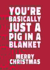 Pig in Christmas Card 16521 created by Kirsty Halliwell