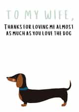 wife dachshund Birthday Card 18344 created by #1 Silly Sausage 