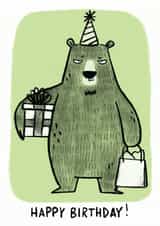 bear grumpy Birthday Card 16079 created by Camille Medina