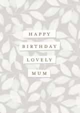 Dappled leaves birthday card for Mum created by Gooseberry Moon