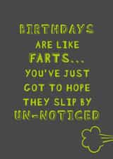 FART JOKE Birthday Card 14566 created by Mr Muir