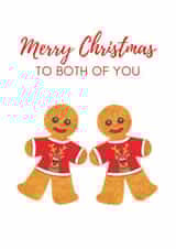 gingerbread Couple Christmas Card 19513 created by Karen Illustrates