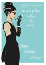 Classic Birthday Card - Audrey Hepburn - Quote created by @alessia_oliveri_design