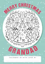 grandad cute Christmas Card 15247 created by Mad Philomena