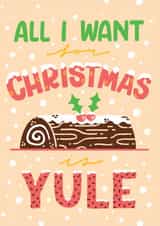 yule log Christmas Card 16972 created by Matt Joyce