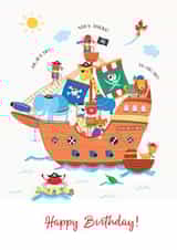 Ahoy there! Cute Pirate themed Birthday Card! created by Helen Rodgers