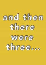 and then there were three baby/adoption card created by No-me illustrations