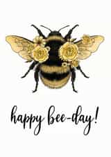 bee illustration Birthday Card 20685 created by Trudles Doodles Handmade