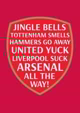 Arsenal Football Club Jingle Bells Card created by Pottsy Prints