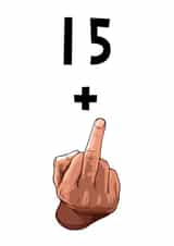 Rude Birthday Card - 16th - Middle Finger created by Oh You Know Aaron