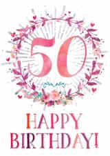 50th Birthday Greeting Card created by Natalie Ryan