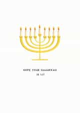 Hope Your Hanukkah Is Lit Hanukkah Christmas Card 16277 created by Kate Rucker