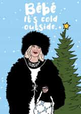 Schitts Creek Moira Rose Bebe Christmas Card created by Charles Makes