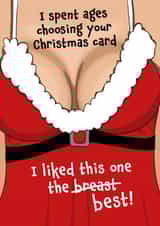 boobs tits Christmas Card 14567 created by Mr Muir