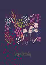 floral birthday card created by Sazerelli Designs