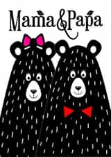 Cute Mama & Papa Bear Anniversary Card / Just Because Card created by CardandFast