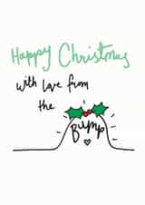 Cute Christmas Card From the Bump - For expectant parents and Grandparents created by Oops a doodle