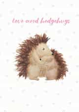 love hedgehog Just because Card 14881 created by Kathleen Illustration
