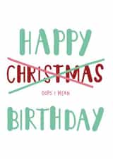 xmas typography Birthday Card 19136 created by Mena B