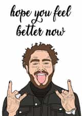 Post Malone Tattoo Get Well Card 18504 created by Amy Louisa