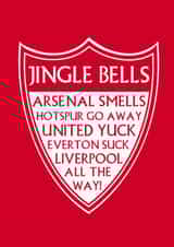 Funny Liverpool F.C. Christmas Card created by Pottsy Prints