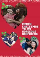Personalised Christmas Photo Card created by Filthy Sentiments - Cute Christmas Card - Boyfriend - Hearts